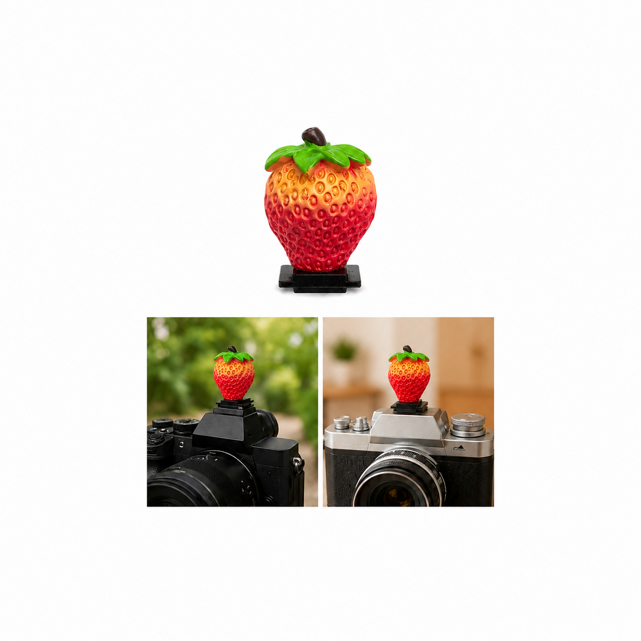 Decorative Camera Hot Shoe Cover – Strawberry