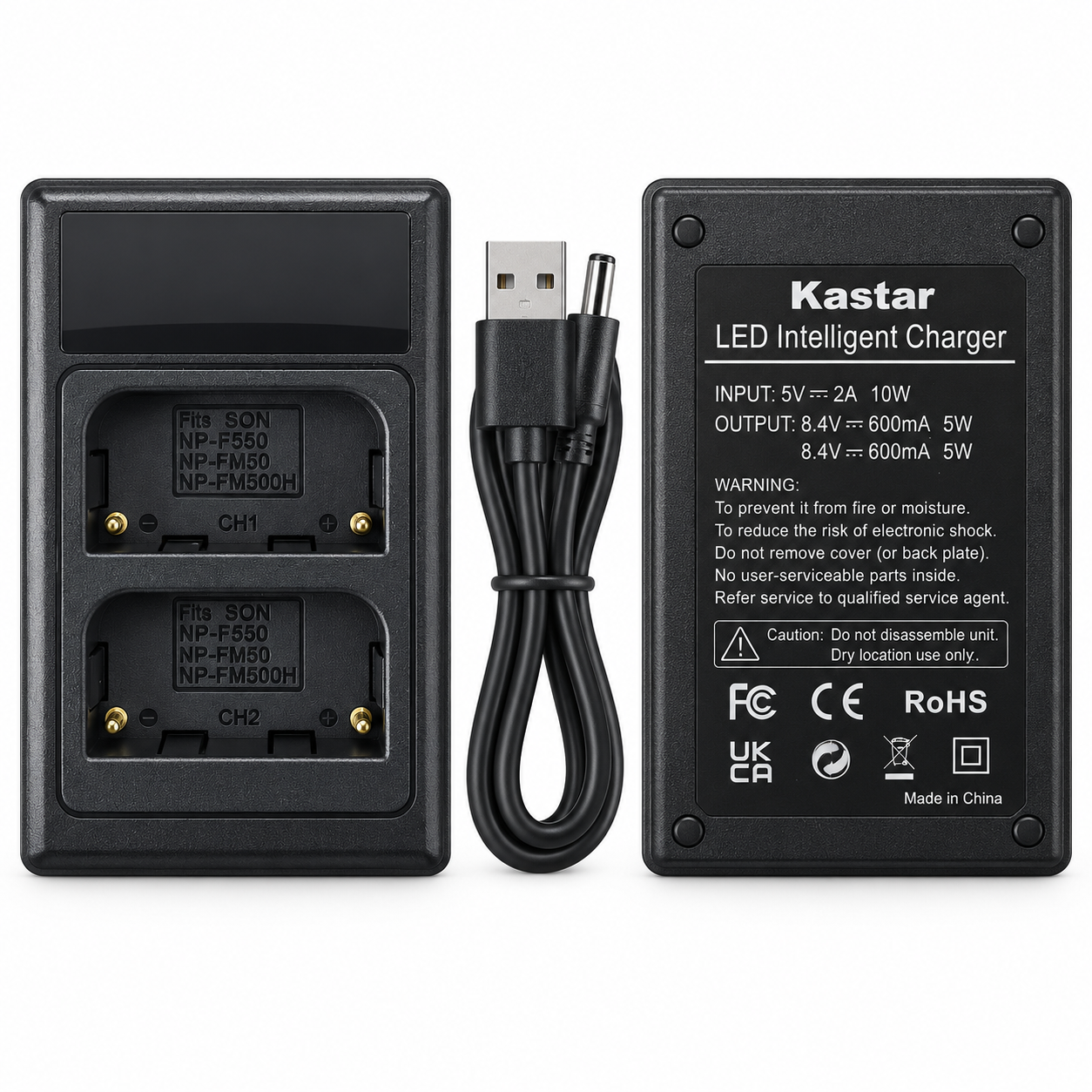 Cargador Dual Kastar LED Intelligent para Sony NP-F550 / NP-FM50 / NP-FM500H