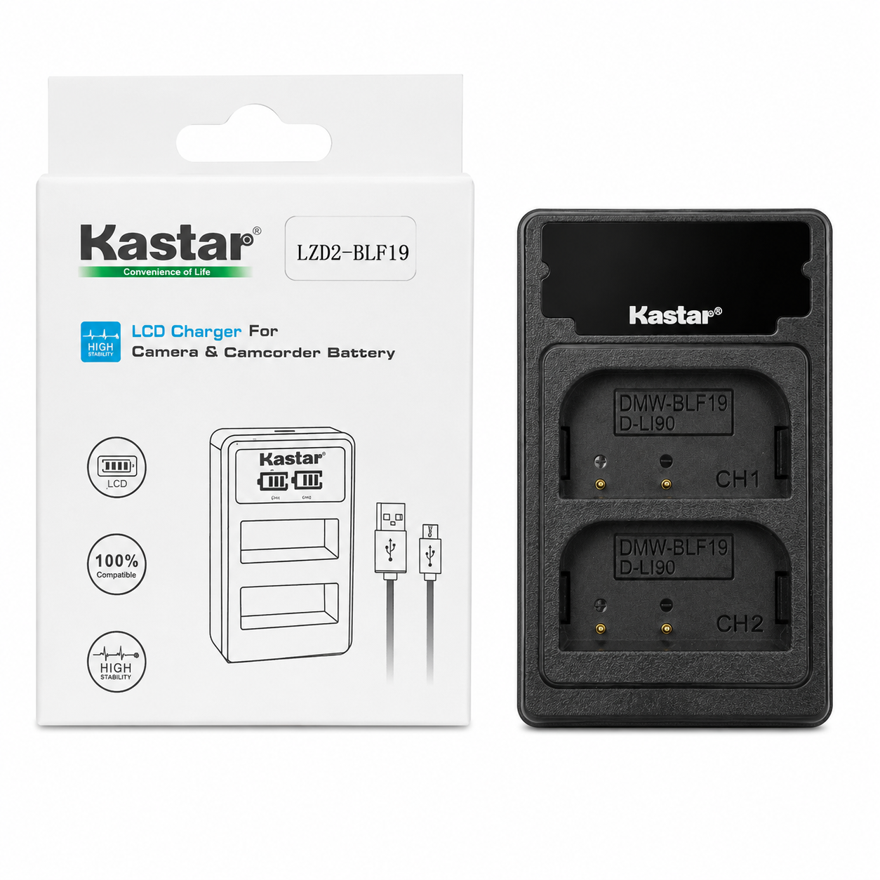 Cargador LCD Dual Kastar LZD2-BLF19