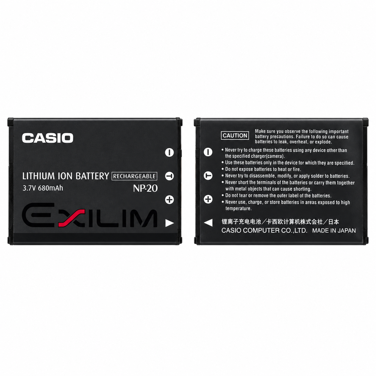 Batería recargable de ion de litio Casio Exilim NP-20