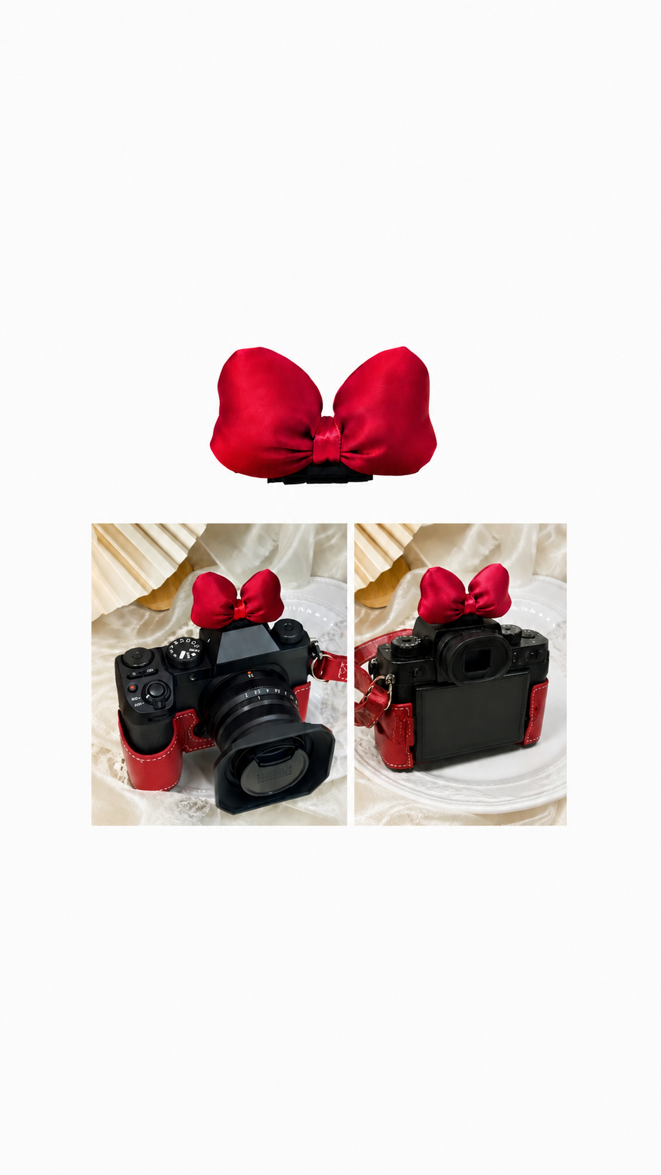 Red Bow Decorative Camera Hot Shoe Cover